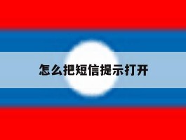 怎么把短信提示打开