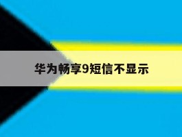 华为畅享9短信不显示