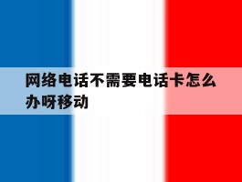 网络电话不需要电话卡怎么办呀移动
