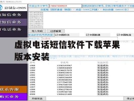 包含虚拟电话短信软件下载苹果版本安装的词条