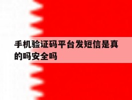 包含手机验证码平台发短信是真的吗安全吗的词条