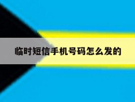 临时短信手机号码怎么发的