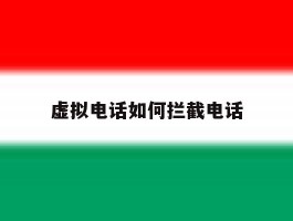 虚拟电话如何拦截电话