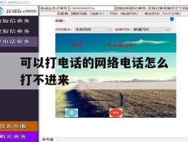 可以打电话的网络电话怎么打不进来