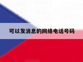 可以发消息的网络电话号码