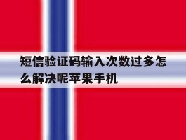 短信验证码输入次数过多怎么解决呢苹果手机