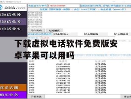 包含下载虚拟电话软件免费版安卓苹果可以用吗的词条