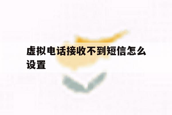 虚拟电话接收不到短信怎么设置 虚拟电话接收不到短信怎么设置