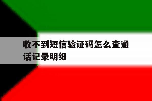 收不到短信验证码怎么查通话记录明细 收不到短信验证码怎么查通话记录明细