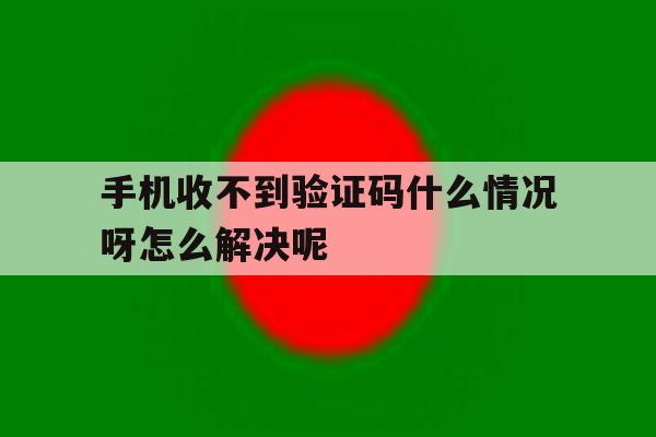 手机收不到验证码什么情况呀怎么解决呢 手机收不到验证码什么情况呀怎么解决呢