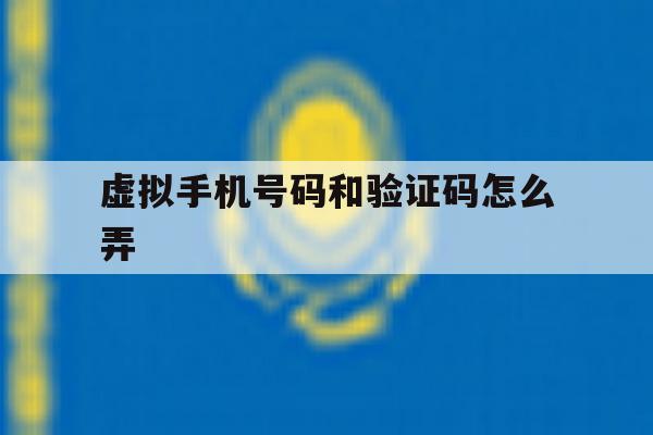 虚拟手机号码和验证码怎么弄 虚拟手机号码和验证码怎么弄