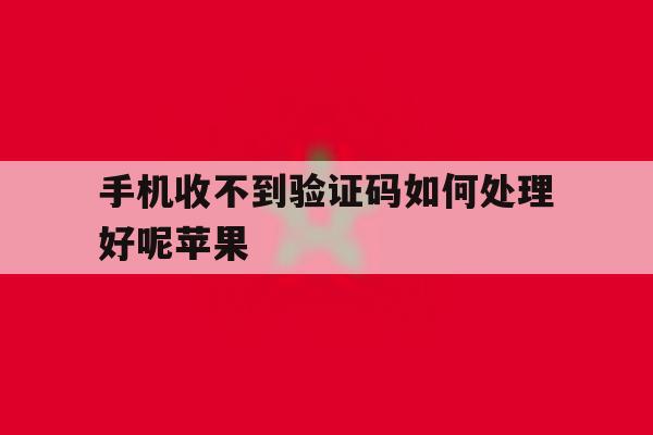 手机收不到验证码如何处理好呢苹果 手机收不到验证码如何处理好呢苹果