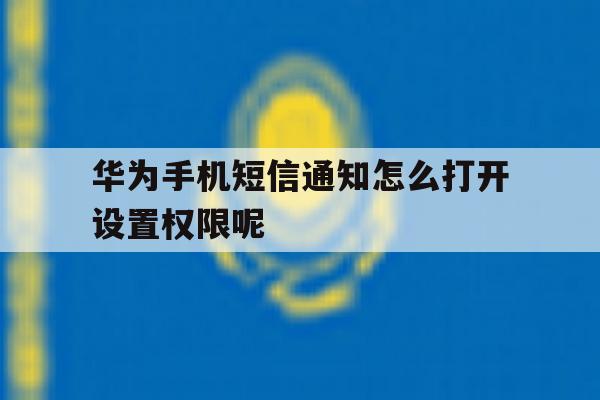 华为手机短信通知怎么打开设置权限呢 华为手机短信通知怎么打开设置权限呢