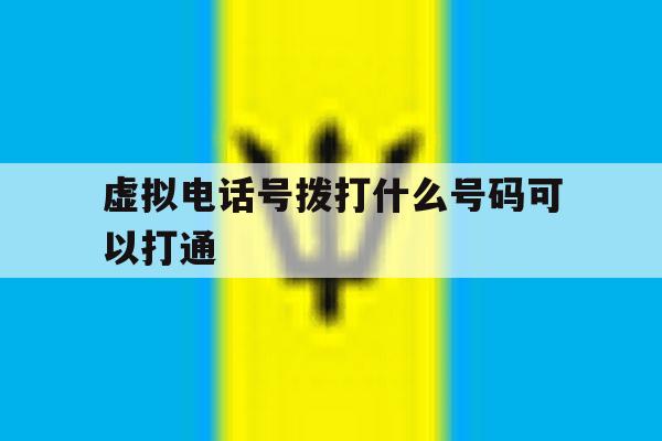 虚拟电话号拨打什么号码可以打通 虚拟电话号拨打什么号码可以打通