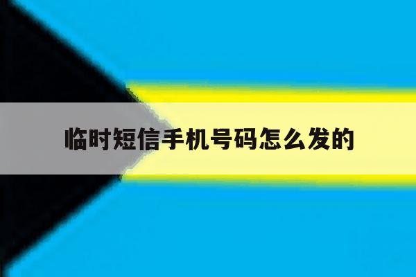 临时短信手机号码怎么发的 临时短信手机号码怎么发的